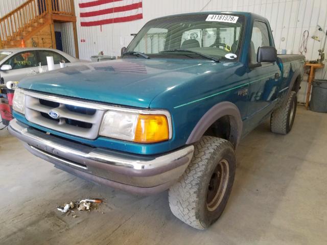 1FTCR11U9VTA86389 - 1997 FORD RANGER GREEN photo 2