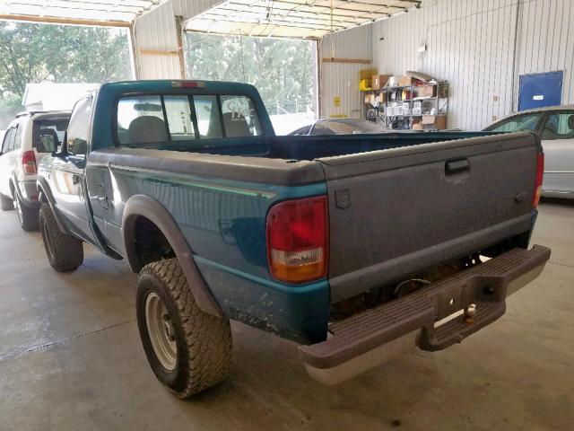 1FTCR11U9VTA86389 - 1997 FORD RANGER GREEN photo 3