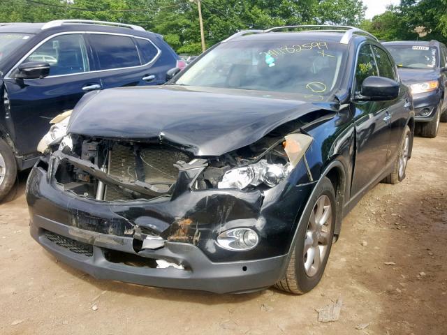 JNKAJ09F88M360161 - 2008 INFINITI EX35 BASE BLACK photo 2