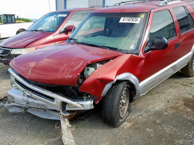 1GNDT13W4S2209366 - 1995 CHEVROLET BLAZER RED photo 10