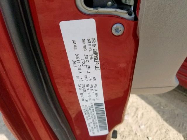 2V8HW34189R517494 - 2009 VOLKSWAGEN ROUTAN SE RED photo 10