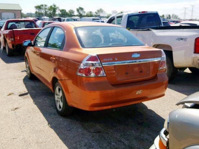 KL1TD56687B101402 - 2007 CHEVROLET AVEO BASE Narıncı foto 3
