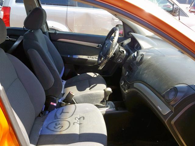 KL1TD56687B101402 - 2007 CHEVROLET AVEO BASE Narıncı foto 5