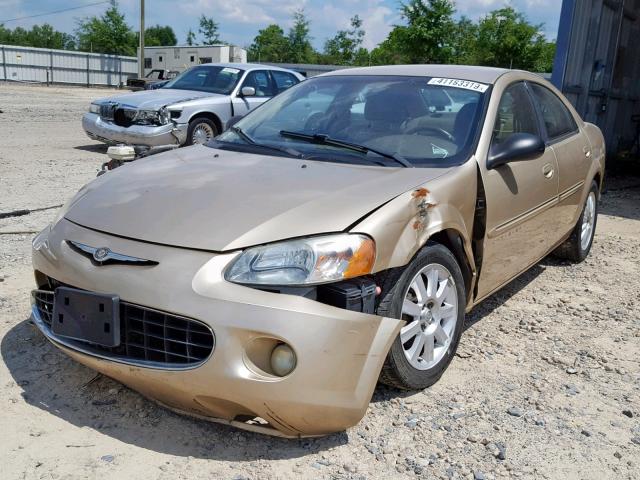 1C3EL56UX1N527931 - 2001 CHRYSLER SEBRING LX GOLD photo 2