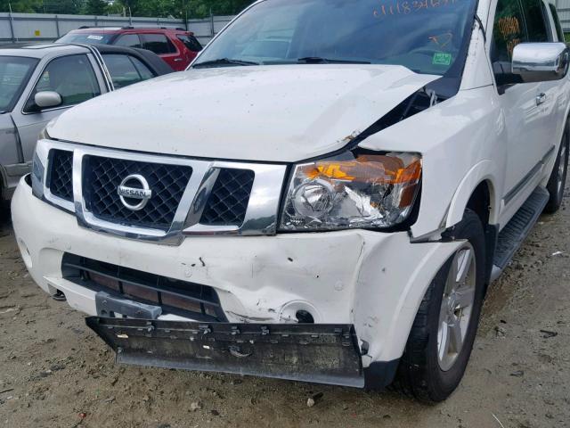 5N1AA0NE5AN608621 - 2010 NISSAN ARMADA PLA WHITE photo 9