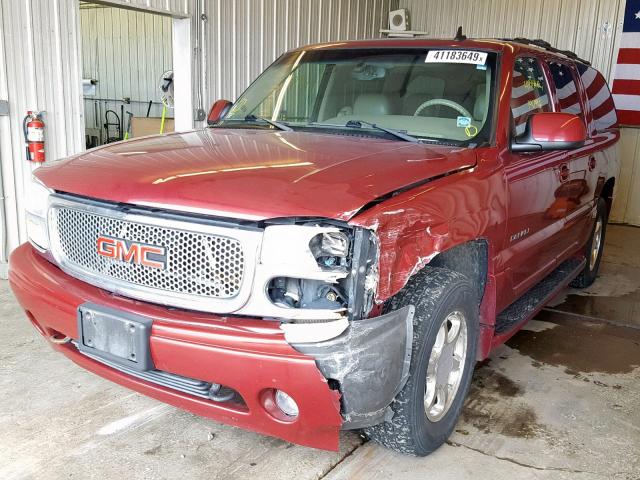 1GKFK66U16J175849 - 2006 GMC YUKON XL D BURGUNDY photo 2