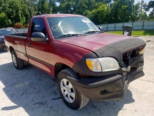 5TBJN32112S256590 - 2002 TOYOTA TUNDRA BURGUNDY photo 1