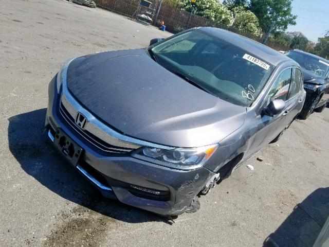 1HGCR2F81HA105973 - 2017 HONDA ACCORD EXL SILVER photo 2