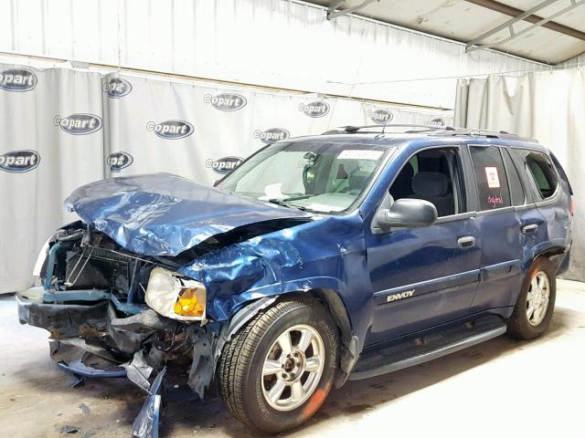 1GKDT13S442143768 - 2004 GMC ENVOY BLUE photo 9