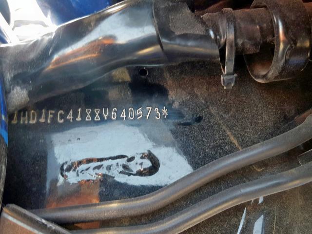 1HD1FC4188Y640573 - 2008 HARLEY-DAVIDSON FLHTCUI BLUE photo 10