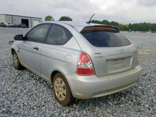 KMHCM36C48U079371 - 2008 HYUNDAI ACCENT GS SILVER photo 3