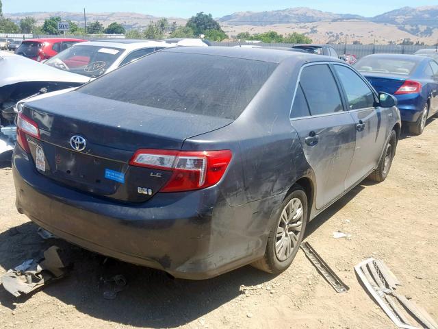 4T1BD1FK7DU080922 - 2013 TOYOTA CAMRY HYBR GRAY photo 4