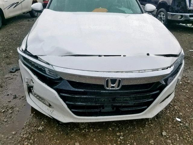 1HGCV2F54JA040169 - 2018 HONDA ACCORD EXL WHITE photo 9