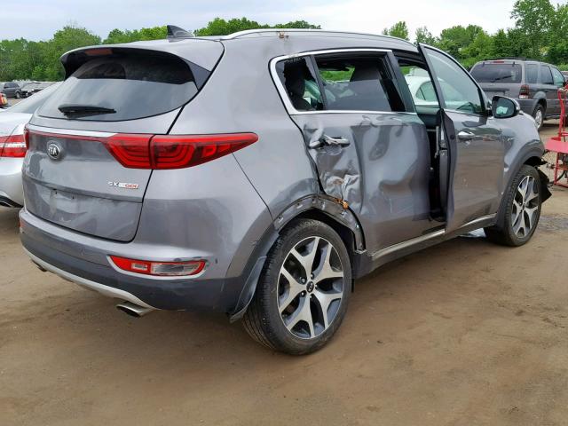 KNDPRCA63H7205999 - 2017 KIA SPORTAGE S GRAY photo 4