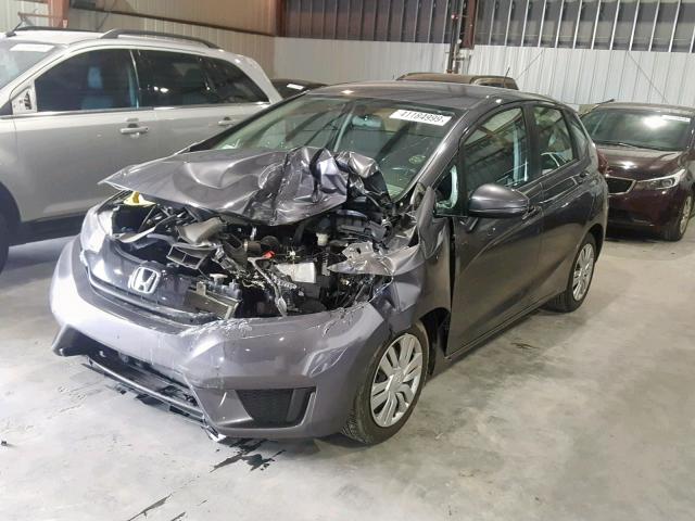 JHMGK5H55HS022564 - 2017 HONDA FIT LX GRAY photo 2