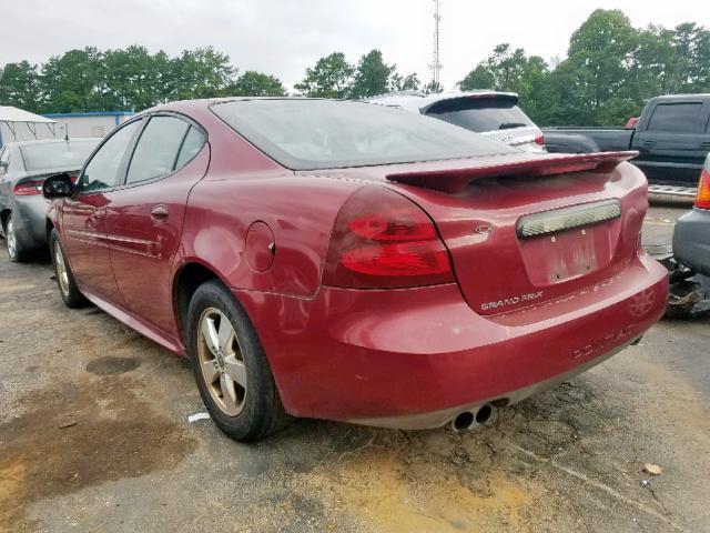 2G2WS522551187820 - 2005 PONTIAC GRAND PRIX MAROON photo 3