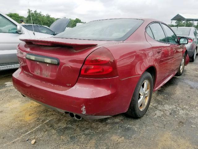 2G2WS522551187820 - 2005 PONTIAC GRAND PRIX MAROON photo 4
