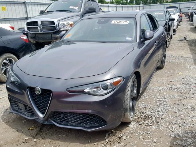 ZARFAECN3H7529821 - 2017 ALFA ROMEO GIULIA TI CHARCOAL photo 2