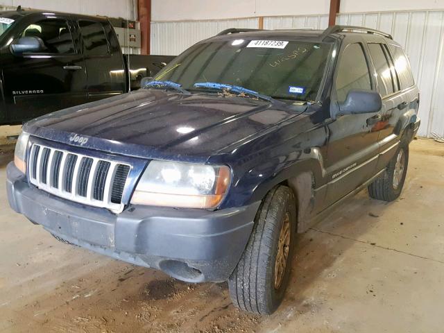 1J4GW48S04C136993 - 2004 JEEP GRAND CHER BLUE photo 2