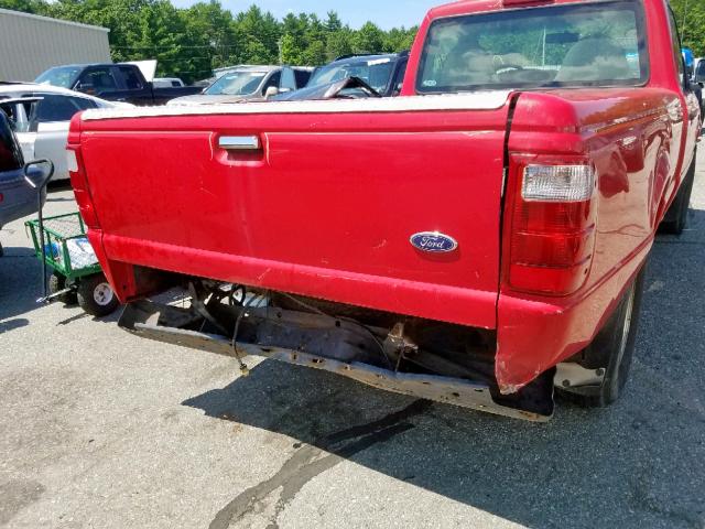 1FTYR10U21PB03916 - 2001 FORD RANGER RED photo 9