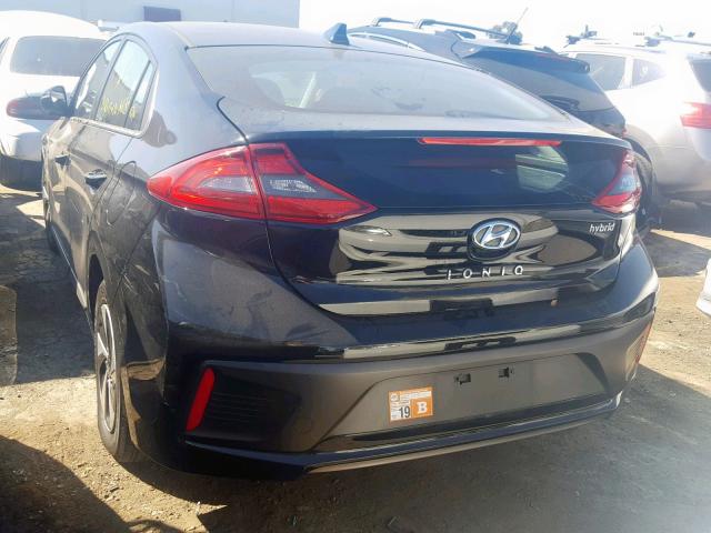 KMHC75LC3HU057336 - 2017 HYUNDAI IONIQ SEL BLACK photo 3