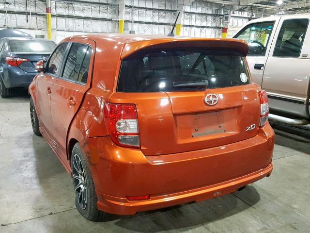 JTKKU10448J028985 - 2008 SCION XD ORANGE photo 3