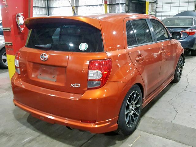 JTKKU10448J028985 - 2008 SCION XD ORANGE photo 4