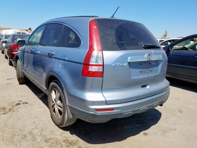 JHLRE3H79BC002278 - 2011 HONDA CR-V EXL BLUE photo 3