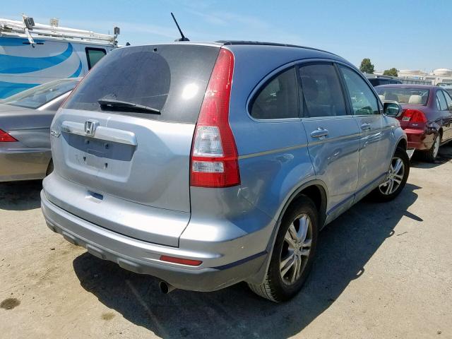 JHLRE3H79BC002278 - 2011 HONDA CR-V EXL BLUE photo 4