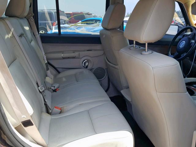 1J8HH58N46C140335 - 2006 JEEP COMMANDER BLACK photo 6