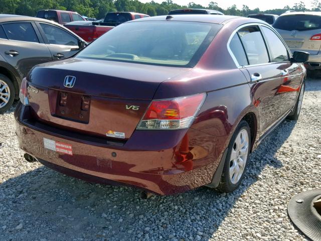 1HGCP36839A019450 - 2009 HONDA ACCORD EXL MAROON photo 4