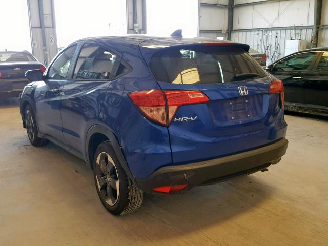 3CZRU5H57JM720056 - 2018 HONDA HR-V EX BLUE photo 3