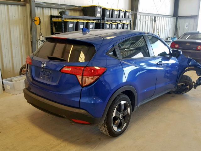 3CZRU5H57JM720056 - 2018 HONDA HR-V EX BLUE photo 4