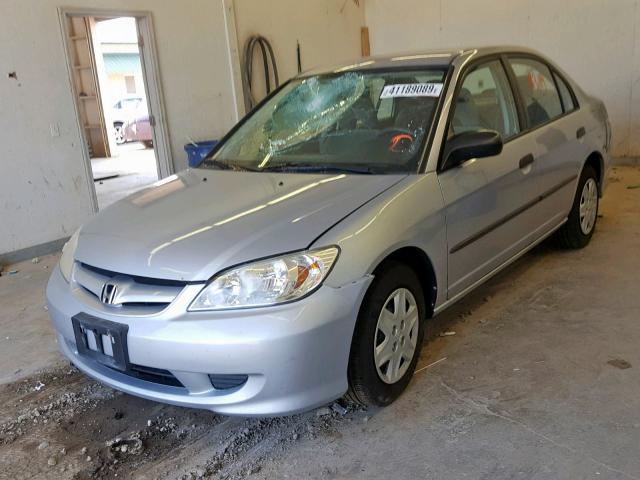 1HGES16344L024217 - 2004 HONDA CIVIC DX V SILVER photo 2