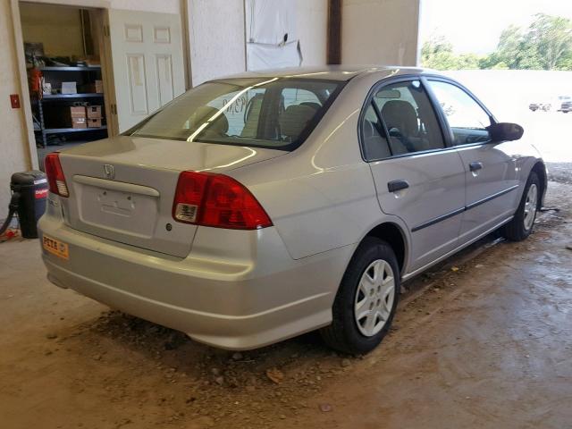 1HGES16344L024217 - 2004 HONDA CIVIC DX V SILVER photo 4