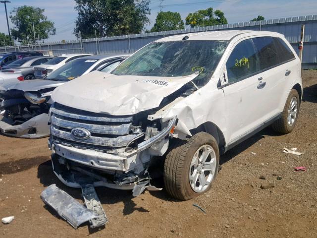 2FMDK3JC8BBA05952 - 2011 FORD EDGE SEL WHITE photo 2