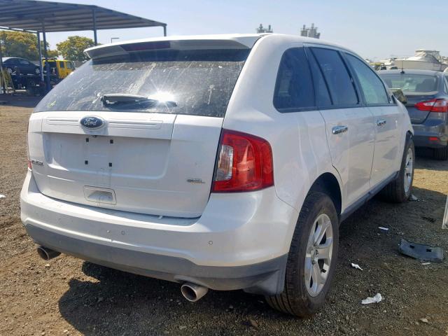 2FMDK3JC8BBA05952 - 2011 FORD EDGE SEL WHITE photo 4