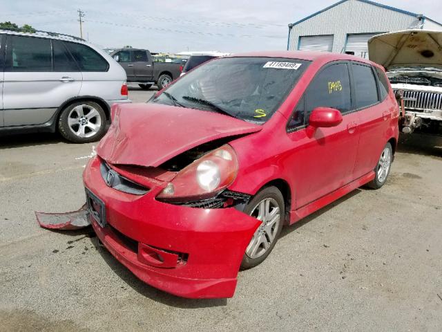 JHMGD38648S004600 - 2008 HONDA FIT SPORT RED photo 2