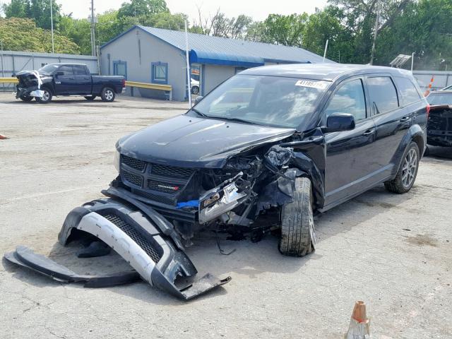 3C4PDDEG1HT567588 - 2017 DODGE JOURNEY GT BLACK photo 2