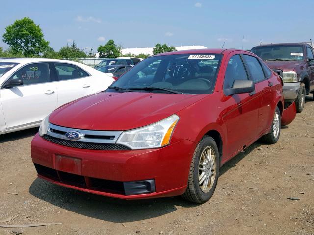 1FAHP3FN0BW194960 - 2011 FORD FOCUS RED photo 2