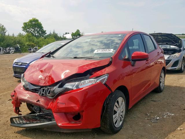 JHMGK5H52GX022099 - 2016 HONDA FIT LX RED photo 2