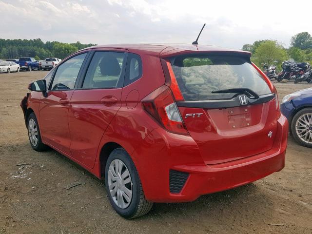 JHMGK5H52GX022099 - 2016 HONDA FIT LX RED photo 3