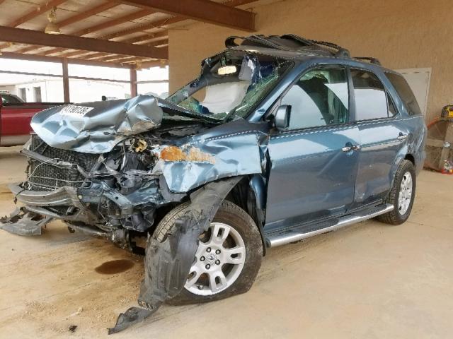 2HNYD18645H513898 - 2005 ACURA MDX TOURIN BLUE photo 2