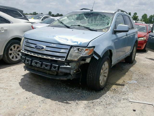 2FMDK38C58BA27681 - 2008 FORD EDGE SEL BLUE photo 2