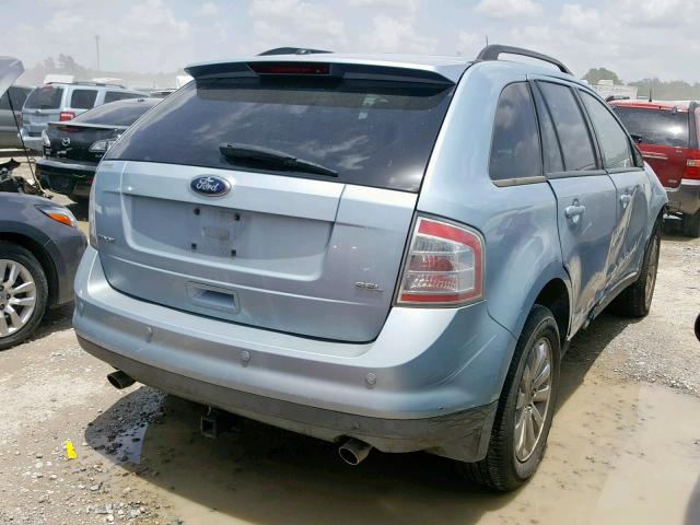 2FMDK38C58BA27681 - 2008 FORD EDGE SEL BLUE photo 4