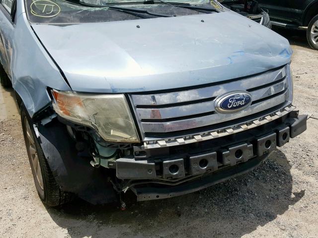 2FMDK38C58BA27681 - 2008 FORD EDGE SEL BLUE photo 9