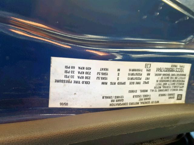 1GCCS198568317644 - 2006 CHEVROLET COLORADO BLUE photo 10