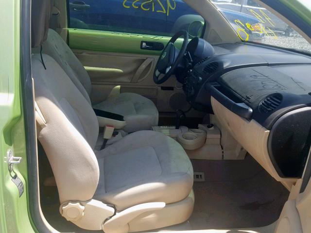 3VWCB21C22M409304 - 2002 VOLKSWAGEN NEW BEETLE GREEN photo 5