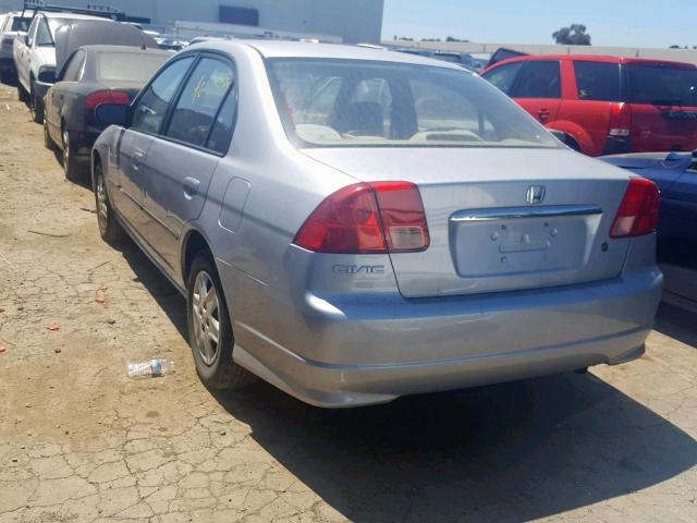 2HGES16325H556578 - 2005 HONDA CIVIC DX V SILVER photo 3