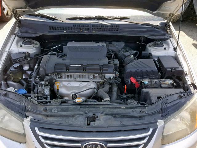 KNAFE222595667942 - 2009 KIA SPECTRA EX SILVER photo 7